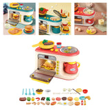 Maxbell Kitchen Playset with Oven Oven Play Kitchen Accessory for Education Birthday red