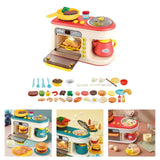 Maxbell Kitchen Playset with Oven Oven Play Kitchen Accessory for Education Birthday red