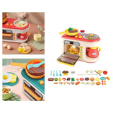 Maxbell Kitchen Playset with Oven Oven Play Kitchen Accessory for Education Birthday red