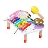 Maxbell Toddlers Drum Kits Wooden Xylophone Motor Skill for Girls Boys Toddlers Kids
