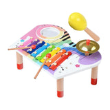 Maxbell Toddlers Drum Kits Wooden Xylophone Motor Skill for Girls Boys Toddlers Kids