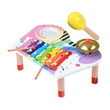 Maxbell Toddlers Drum Kits Wooden Xylophone Motor Skill for Girls Boys Toddlers Kids