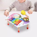 Maxbell Toddlers Drum Kits Wooden Xylophone Motor Skill for Girls Boys Toddlers Kids