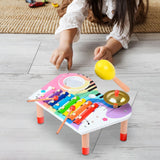 Maxbell Toddlers Drum Kits Wooden Xylophone Motor Skill for Girls Boys Toddlers Kids