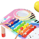 Maxbell Toddlers Drum Kits Wooden Xylophone Motor Skill for Girls Boys Toddlers Kids
