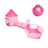 Maxbell Kid Tents and Tunnels 3 in1 Crawl Tunnel for Children Gift Babies Pink