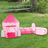 Maxbell Kid Tents and Tunnels 3 in1 Crawl Tunnel for Children Gift Babies Pink