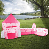 Maxbell Kid Tents and Tunnels 3 in1 Crawl Tunnel for Children Gift Babies Pink