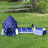 Maxbell Kid Tents and Tunnels 3 in1 Crawl Tunnel for Children Gift Babies Blue