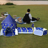 Maxbell Kid Tents and Tunnels 3 in1 Crawl Tunnel for Children Gift Babies Blue