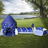 Maxbell Kid Tents and Tunnels 3 in1 Crawl Tunnel for Children Gift Babies Blue