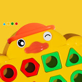 Maxbell Geometric Shape Quick Matching Board with Bell Valentines Day Gifts for Kids