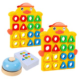 Maxbell Geometric Shape Quick Matching Board with Bell Valentines Day Gifts for Kids
