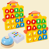 Maxbell Geometric Shape Quick Matching Board with Bell Valentines Day Gifts for Kids