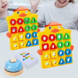 Maxbell Geometric Shape Quick Matching Board with Bell Valentines Day Gifts for Kids