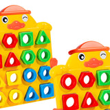 Maxbell Geometric Shape Quick Matching Board with Bell Valentines Day Gifts for Kids