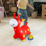 Maxbell Giraffe Bouncy Animal Hopping Bouncy Animal Hopping for Kids Toddlers Girls Boys Red