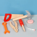 Maxbell Toddlers Wooden Tool Toys with Tool Box Wood Tool Set for Kids for Patterning