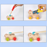 Maxbell Toddlers Wooden Tool Toys with Tool Box Wood Tool Set for Kids for Patterning