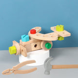 Maxbell Toddlers Wooden Tool Toys with Tool Box Wood Tool Set for Kids for Patterning