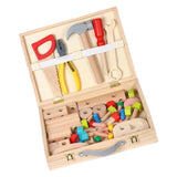 Maxbell Toddlers Wooden Tool Toys with Tool Box Wood Tool Set for Kids for Patterning