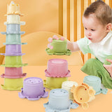 Maxbell Bath Toys Montessori Stacking Cups for Boy and Girls Preschool Birthday Gift