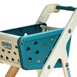 Maxbell Kids Shopping Cart Trolley Set with Pretend Play Accessory Desk Storage Toys Blue