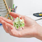 Maxbell 6xMiniature Potted Plant 1/12 Bedroom Artificial Flower Model Scenery Supplies