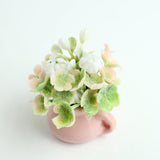 Maxbell 3xMiniature Potted Plant 1/12 Bedroom Artificial Flower Model Scenery Supplies