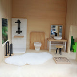 Maxbell 1:12 Scale Dollhouse Bathroom Set Tub Toilet Model Pretend Toys for Children
