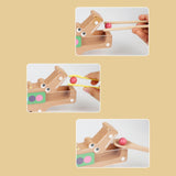 Maxbell Crocodile Clip Bead Toy Wooden Beads Game for Girls Boys 3 4 5 Year Old Kids