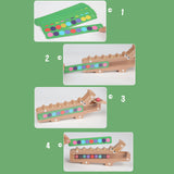 Maxbell Crocodile Clip Bead Toy Wooden Beads Game for Girls Boys 3 4 5 Year Old Kids