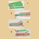 Maxbell Crocodile Clip Bead Toy Wooden Beads Game for Girls Boys 3 4 5 Year Old Kids
