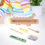 Maxbell Crocodile Clip Bead Toy Wooden Beads Game for Girls Boys 3 4 5 Year Old Kids