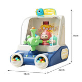 Maxbell Shooting Toys for Kids Early Education Toy with 20 Marbles Dinosaur Launcher blue