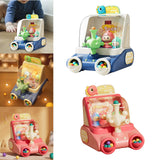 Maxbell Shooting Toys for Kids Early Education Toy with 20 Marbles Dinosaur Launcher blue