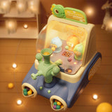 Maxbell Shooting Toys for Kids Early Education Toy with 20 Marbles Dinosaur Launcher blue