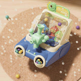 Maxbell Shooting Toys for Kids Early Education Toy with 20 Marbles Dinosaur Launcher blue