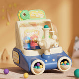 Maxbell Shooting Toys for Kids Early Education Toy with 20 Marbles Dinosaur Launcher blue