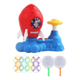 Maxbell Flying Disc Launcher Toy Outdoor Toy for Indoor Outdoor Garden Birthday Gift Red