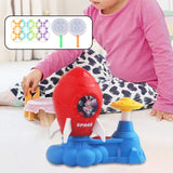 Maxbell Flying Disc Launcher Toy Outdoor Toy for Indoor Outdoor Garden Birthday Gift Red