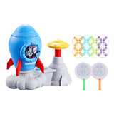 Maxbell Flying Disc Launcher Toy Outdoor Toy for Indoor Outdoor Garden Birthday Gift Blue