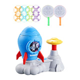 Maxbell Flying Disc Launcher Toy Outdoor Toy for Indoor Outdoor Garden Birthday Gift Blue