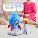 Maxbell Flying Disc Launcher Toy Outdoor Toy for Indoor Outdoor Garden Birthday Gift Blue