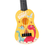 Maxbell Children Guitar Musical Toy Cartoon Animal Small Ukulele for Beginner Babies Yellow