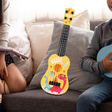 Maxbell Children Guitar Musical Toy Cartoon Animal Small Ukulele for Beginner Babies Yellow