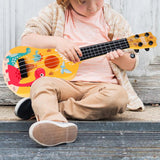 Maxbell Children Guitar Musical Toy Cartoon Animal Small Ukulele for Beginner Babies Yellow