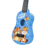 Maxbell Children Guitar Musical Toy Cartoon Animal Small Ukulele for Beginner Babies Blue