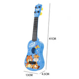 Maxbell Children Guitar Musical Toy Cartoon Animal Small Ukulele for Beginner Babies Blue