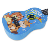 Maxbell Children Guitar Musical Toy Cartoon Animal Small Ukulele for Beginner Babies Blue